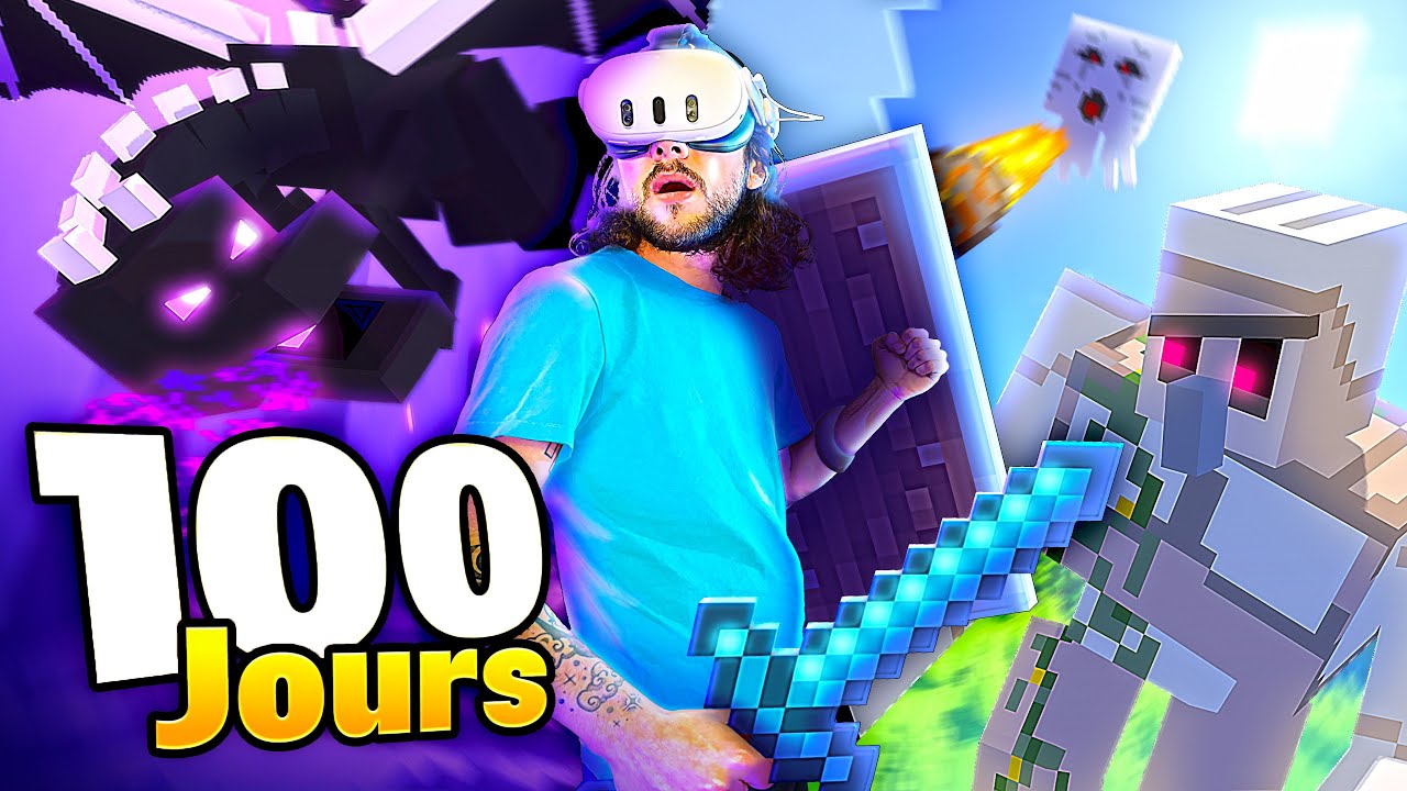 100 JOURS pour FINIR MINECRAFT VR ! Voilà ce qui s'est passé... (Film complet)