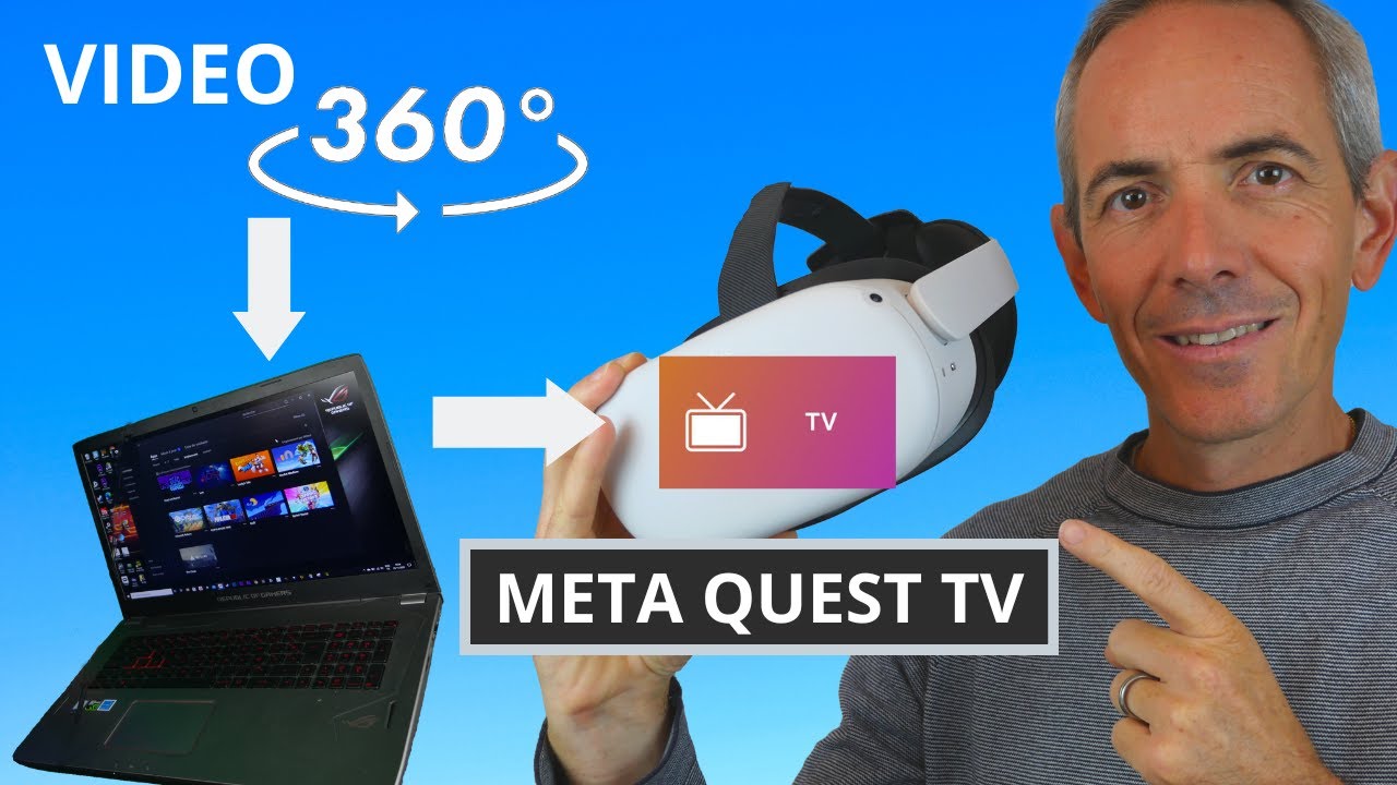 Comment connecter META QUEST 2 sur ordinateur PC ou MAC - Transférer et lire une vidéo 360 degrés