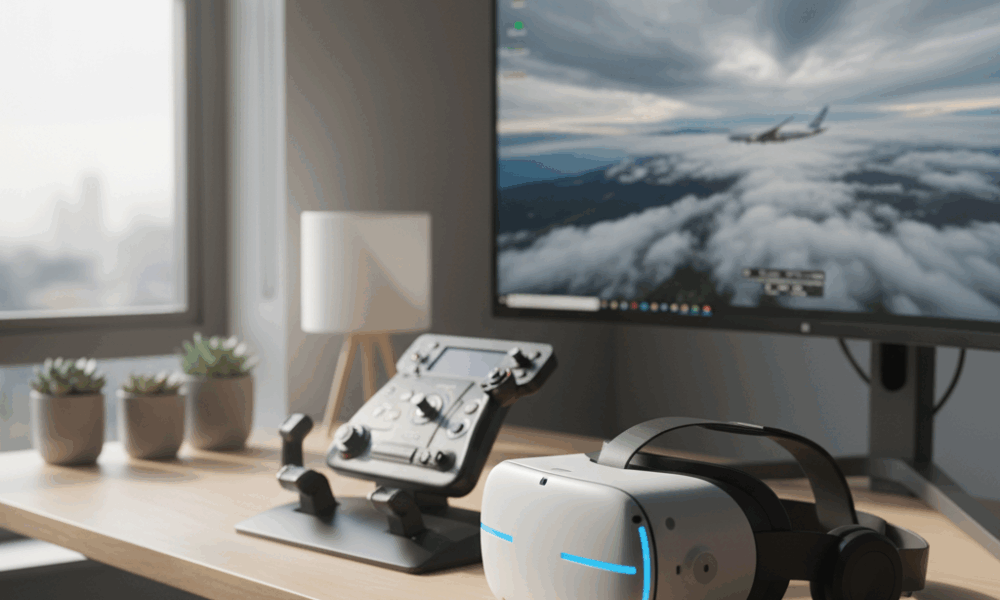 plongez dans vr flight simulator, l'expérience de vol immersive la plus réaliste de 2025, et vivez des aventures aériennes inoubliables depuis chez vous.