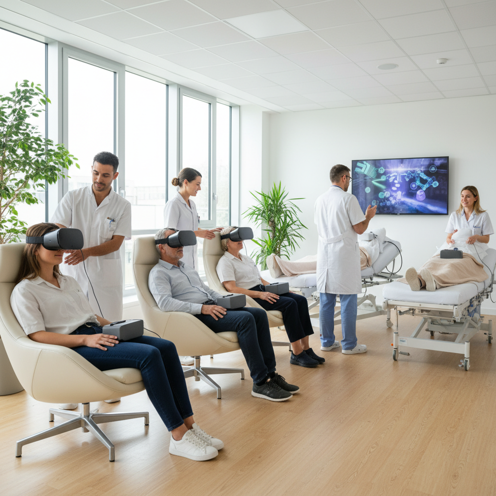 découvrez comment carcassonne utilise la réalité virtuelle avec des casques innovants pour améliorer le confort et le bien-être des patients.