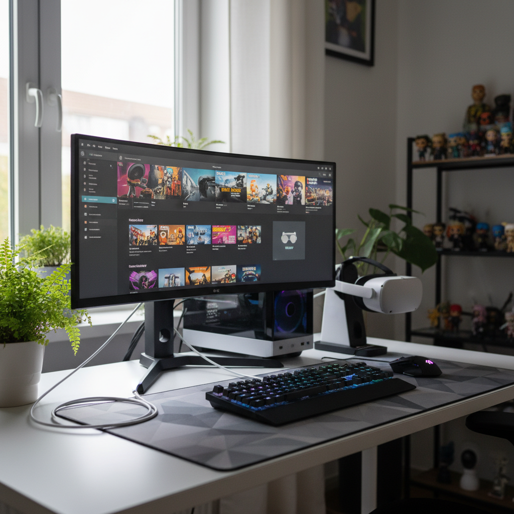 découvrez comment jouer aux jeux pc vr avec votre oculus quest 2 grâce à notre guide complet. suivez nos étapes simples pour profiter pleinement de la réalité virtuelle sur pc.