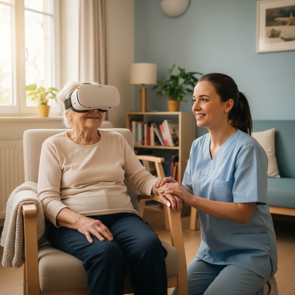 découvrez comment un casque de réalité virtuelle en ehpad en ille-et-vilaine aide les patients alzheimer à explorer de nouveaux horizons et améliorer leur qualité de vie.