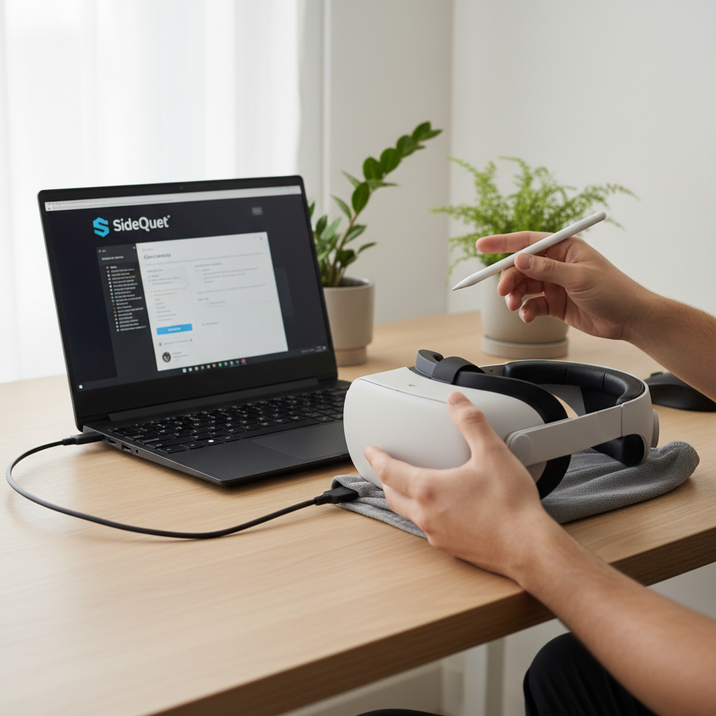découvrez comment installer sidequest sur votre oculus quest 2 grâce à notre guide complet et tutoriel détaillé, étape par étape, pour profiter pleinement de vos applications vr.
